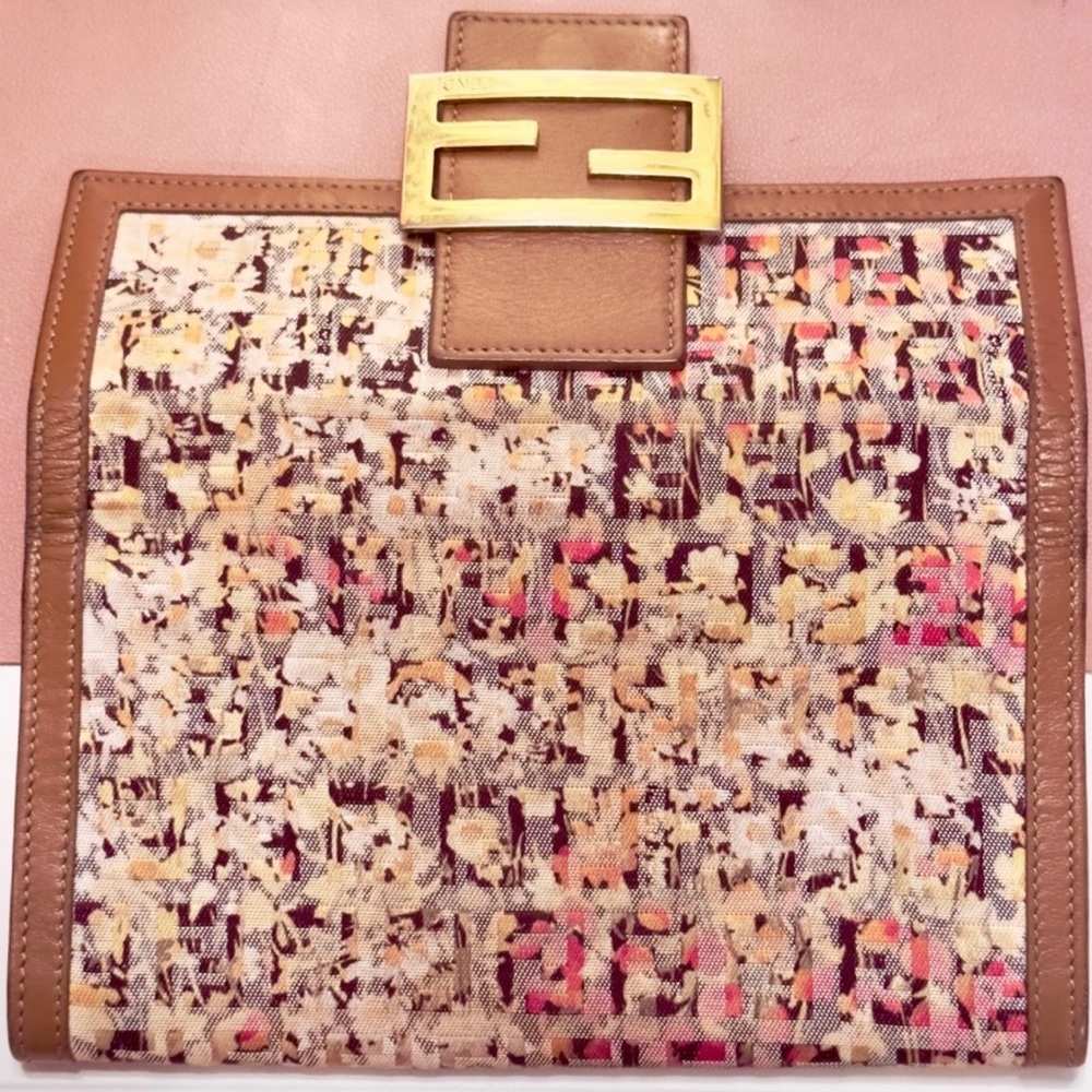 SOLD RARE Fendi Zucca Print Floral Wallet - Picture 10 of 10
